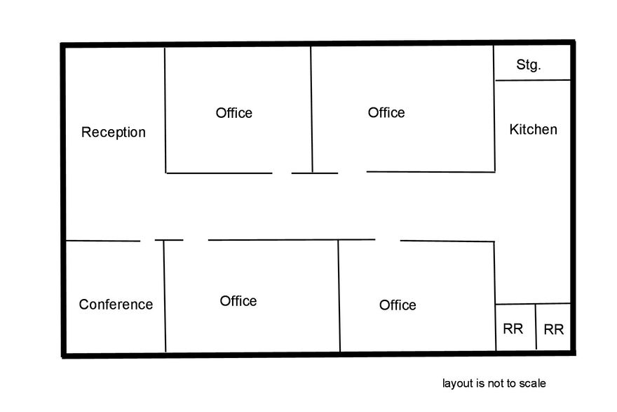 Move In Ready!!1st Floor Office space in downtown Pensacola. Freshly painted, new carpet and professionally cleaned. There are four large offices with tons of natural light, a large, double sized conference room/ perfect for open concept workspace. High Ceilings. Contemporary features throughout, Kitchen area. Dedicated Reception. Male/Female RR to the rear of the building.