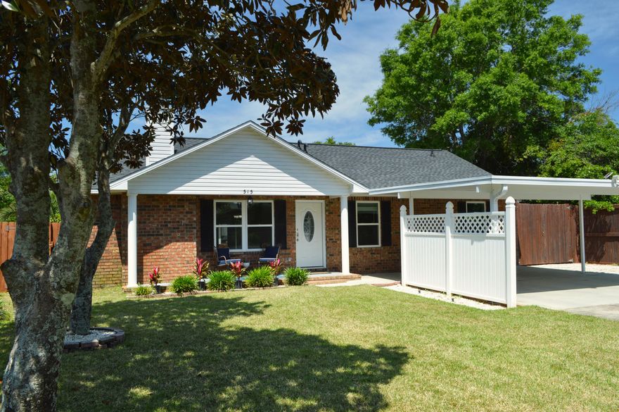 Beautifully updated 3 Bedroom, 3 Bathroom house in the heart of Destin. Located just close to Joe's bayou boat ramp and one block from Destin Elementary School. The home features an open floor plan with a large Kitchen and Living Room with a gas fire place. The Master Bedroom features a large walk in closet and large walk in shower. The property is fenced in with a screened enclosure covering the pool and hot tub. There is a 7x53' dog run. There is an oversized 28x28 detached garage that currently features a 9000lb hydraulic car lift. The HVAC system was replaced in 2016. There was a new roof and new impact windows replaced on the house in late 2020. Gas tankless hot water heater was replaced in 2018. Pool pump and pool liner were replaced in 2018. Buyer to verify all dimensions.