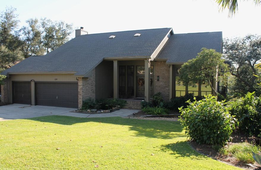 Absolutely Stunning, are the only words to describe this custom Lake Front home overlooking the 5th hole of the Lake Course. Features include double door entry with large foyer, inviting formal living room with cathedral ceiling, and a large formal dining room. Gourmet kitchen with granite counter tops, custom cabinets, ample storage, wine cooler breakfast bar and breakfast nook, very warm and inviting family room is accented with built in bookcases a wood burning fireplace. The large master bedroom with walk-in closet is complemented with a very large master bathroom with dual sinks and a Jacuzzi tub. New Roof (2006), New Windows (2014), New Hardi Siding (2012), large additional bedrooms, large storage area, basement/media room/exercise room with office and covered deck and patio.