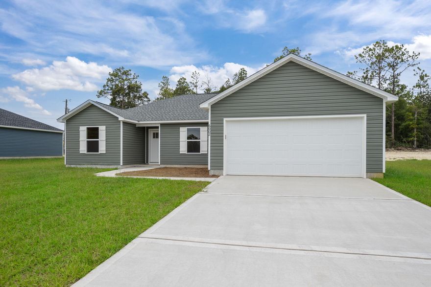 This newly built, move-in ready 4-bedroom / 2 bath home in Southern Belle Subdivision offers a spacious open floor plan with solid wood cabinetry, granite countertops, and luxury vinyl flooring throughout. Located just minutes from North Crestview amenities, Eglin AFB, and Niceville, it provides the perfect balance of country living and convenience. Enjoy energy-efficient features, a welcoming front porch, and a back patio for relaxing afternoons. IMPORTANT INFO: Must RSVP for showings. Deposit / Application Fee / Pet Restrictions Apply