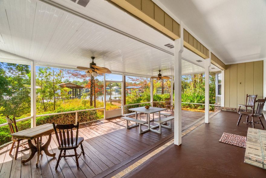 Included with this water front paradise is a 6 TON BOAT LIFT!  It is easy to show and includes a dock. Approximately 5 years ago the owner sold his boat after the boat lift was installed therefore the boat lift was only used a few times. There is ample privacy from the front of the home. The entire backside of the home provides a beautiful waterfront view. The large screened back porch aIlows room for relaxation, dining and entertaining. The interior of the home provides an open concept.  There is an attached covered grilling porch off the kitchen. The home also includes an oversized garage.    It is the responsibility of the buyer to verify all measurements, if important.