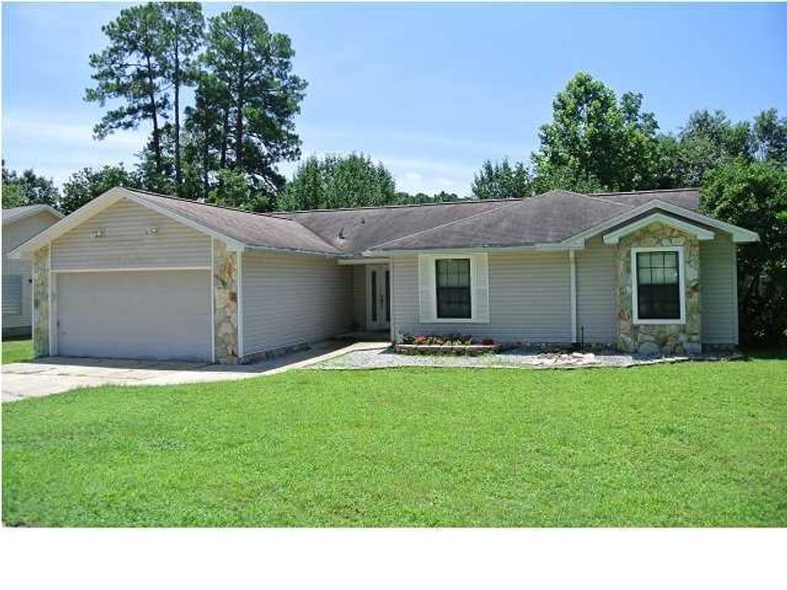 AVAILABLE JULY 14, 2017!!! Pool home at the end of a quiet street in the heart of Niceville. Featuring tile throughout the main living areas and living areas and dark laminate flooring in the bedrooms. The open concept layout offers an over sized living room with fireplace, nice sized kitchen and a dining room over looking the back yard oasis. The back yard is an entertainers delight with an enormous deck leading to a large salt water pool. It doesn't end there though, the spacious back yard is lined by a privacy fence and offers a large storage building. The home also offers ample parking with a circular driveway and additional parking pad for a boat or RV. Pool service is included with the rent. Sorry, no indoor smoking. Pets may be allowed with a $400 non-refundable pet fee.