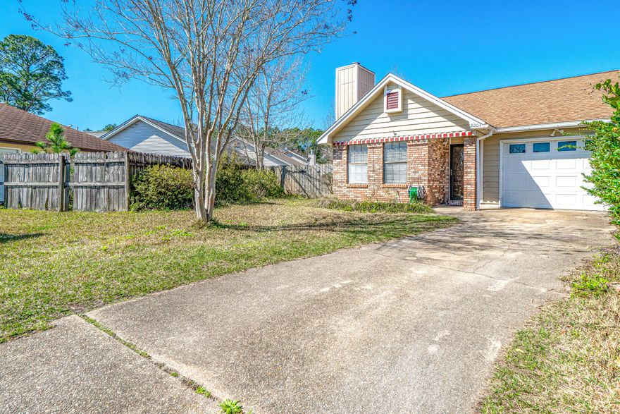 Welcome to this Adorable 3 bedroom 2 bath one car garage house on a cul de sac. No wasted space in this house. The well designed living room and dining room flow right into the kitchen. The living room has two large windows and a Sliding glass door that let in plenty of light. Around the corner you find a small hallway with 3 well sized bedrooms. The house lives larger than the 1,172 sq ft that it is.The master bedroom, living room and a bedroom feature a sliding glass door that provide access to the fenced in wrap around back yard and covered patio.Tired of looking at houses with old roofs, AC, and a hot water heaters? This house features a 2010 roof and AC, 2015 hot water heater, and a well maintained exterior.This a truly a house where you can raise a family or retire in.