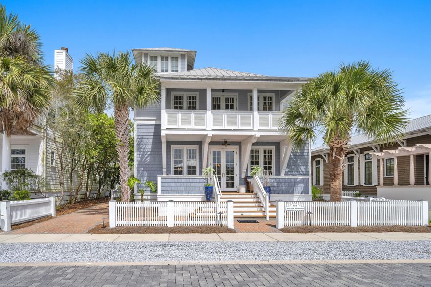 This lovely Nantucket style beach home, situated in the heart of Carillon Beach, is a mere 1-2 minute stroll to the beach walkover and to the year 'round heated community pool, children's play area as well as tennis/pickleball courts.  Featuring 4 BR and 3.5 baths PLUS BUNK ROOM, Seas the Moments offers the perfect setting for a memorable family vacation.  This home, managed by Carillon Beach Rentals, achieved $117,245 in nightly rent revenue for 2024 and has $106,082 booking revenue for 2025 as of 6/18/2025. (Buyer must honor existing bookings through the end of high season). Offered for sale furnished.  Boasting 3900 linear ft. of pristine re-nourished, never-crowded sugary sand beach, Carillon Beach is a quaint, private, strategically situated, secluded and gated community offering 3 community pools, two heated year-round, tennis court, pickle ball courts, children's play area, full court basketball area, meeting house and select shops and dining opportunities. The upscale shopping and restaurants of Rosemary Beach and 30AVENUE are but a 5 minute drive away. Carillon will never experience the heavy traffic associated with certain other high-end areas due to its being gated and buffered on the west by Lake Powell and the state park, allowing you to enjoy proximity to all of the many benefits of 30A with none of the burdens. Unlike several communities to the west, golf carts are permitted in Carillon.  All lot, home, room dimensions are approximates and should be independently verified.