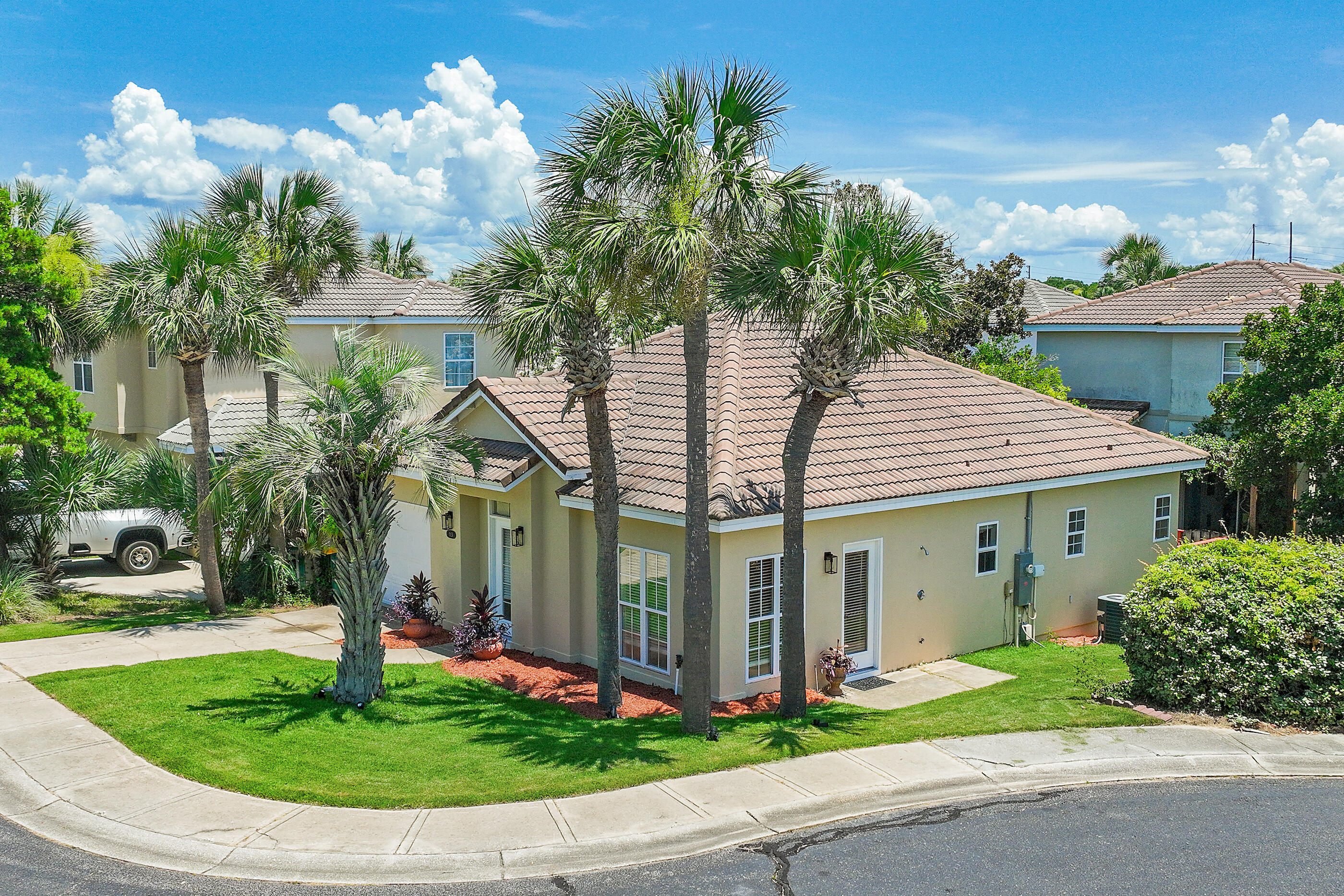 Tucked away at the end of a quiet cul-de-sac in Tuscany, one of Destin's most desirable gated communities, this beautifully maintained home offers a rare combination of privacy, convenience, and charm. Recently updated with fresh interior and exterior paint, this home showcases pride of ownership at every turn. Inside, you'll find light-filled living spaces and a thoughtfully designed floor plan perfect for both everyday living and entertaining. The screened back porch opens to a pavered patio surrounded by lush, manicured landscaping--creating a peaceful outdoor retreat. An attached garage provides added storage and convenience.This home is just a short distance from the community pool and minutes from Destin's world-famous beaches, shopping, and dining. Whether you're looking for a full-time residence, second home, or investment property, 113 Mantero Way is a must-see coastal retreat offering beauty, function, and an unbeatable location.