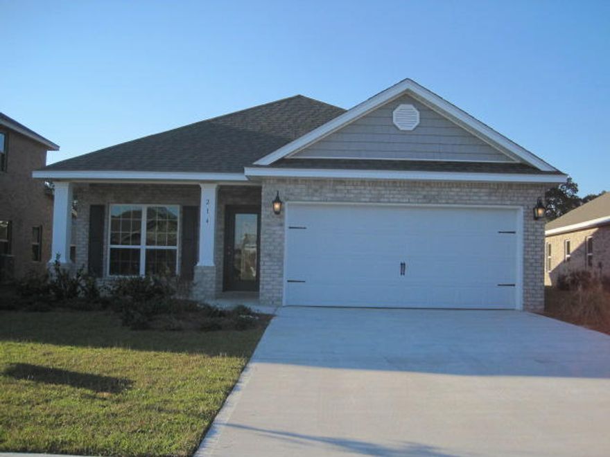 This is a like new home, the Oakley plan, features 1,736 sq ft. of open living on one level. This must-see 3 bedroom/2 bath home includes an office, a covered patio and 2-car garage. Other highlights include, Kitchen Island, granite in the kitchen & bathrooms; elegant tray ceilings in the master bedroom and study; and vaulted ceilings in the living room offer homeowners a relaxed & airy feel. Driftwood Estates Community is a desirable neighborhood situated minutes from the Beaches of South Walton and 30A. Community features include a pool, ponds, sidewalks, parks and beautifully landscaped common areas. Driftwood is positioned minutes from Sacred Heart Hospital, Walton county Schools, shopping, dining, and entertainment.