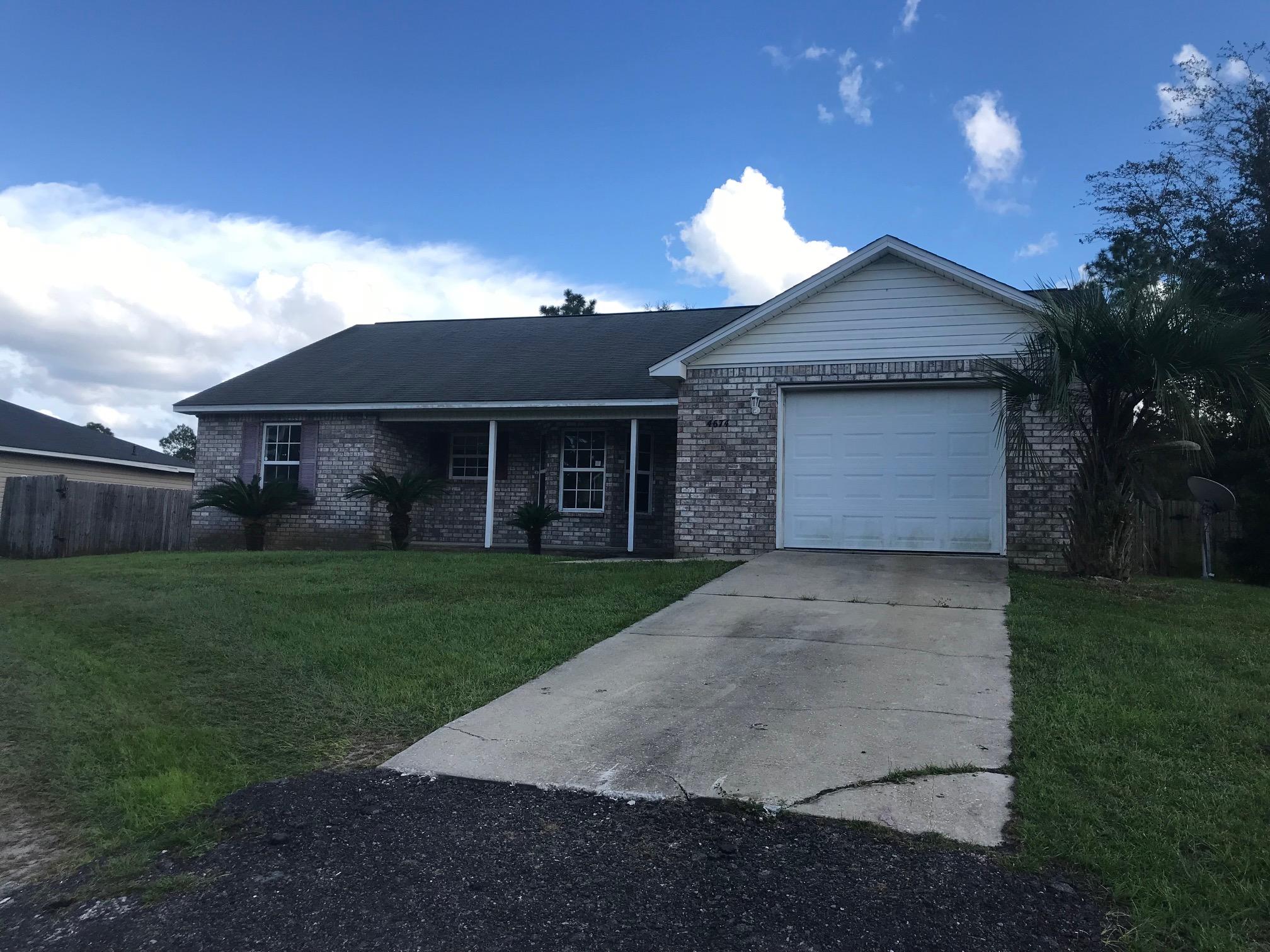 Move in ready 3 bedroom 2 bath home for sale in Crestview. One car garage. Dead end street. Fresh paint, new stainless steel appliances (on order), updated fixtures, new carpet, and more. Wide open floor plan with tall ceilings. Split bedroom layout for extra privacy. This would make a great family home.