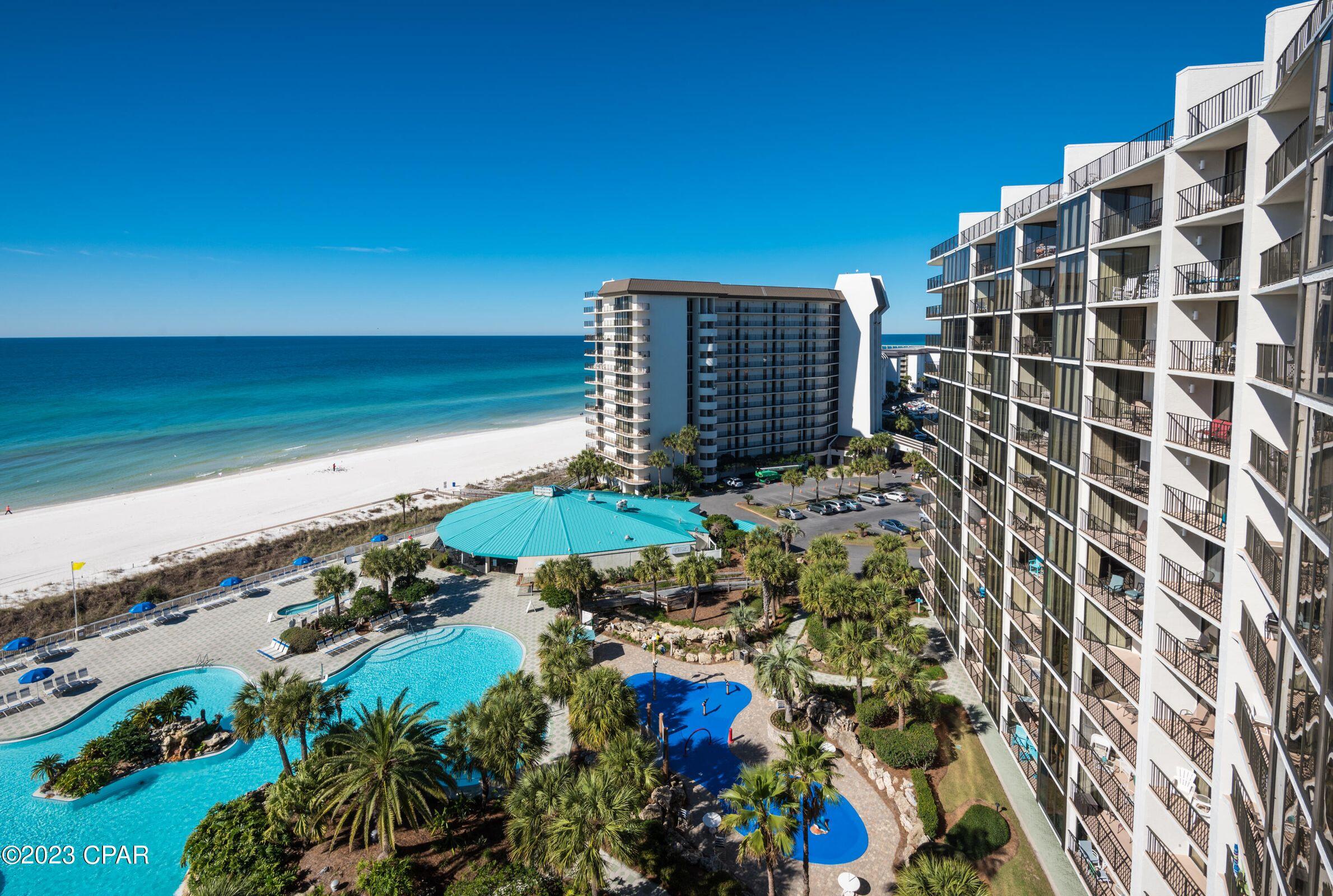 This 3 bedroom / 3 bath condo located on the second floor of Tower II with wrap around balcony at Edgewater Beach & Golf Resort is a must see. Upgraded kitchen with granite counter tops and stainless appliances. Granite counters in the bathrooms, tile floors throughout. Double vanities in two of the bathrooms, large closet space in the master suite. Upgraded walkin shower. Edgewater boasts a beautiful beach area, large pool area, as well as, golf & tennis amenities. Owner's pets allowed.
