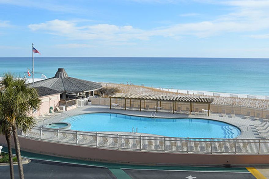 This adorable one bedroom unit has an amazing view of the Gulf of Mexico and the gorgeous Jetty East Pool, Pavilion, Hot-tub and Lighted Tennis Courts. Offered fully furnished and rental ready. See it today. Grossed $25,000+ in 2015. Don't wait... this one won't! Jetty East has world class amenities and the BEST location in Destin with nearly 800 feet of pristine beachfront. It is a gated community with 24 hour patrol service.