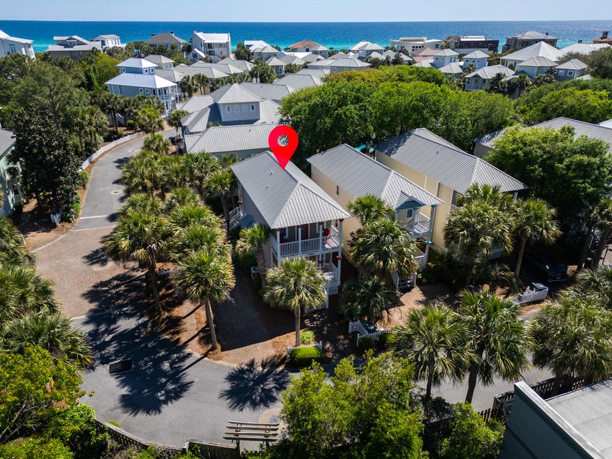 Lowest-Priced Single-Family Home in Old Florida Cottages - South of 30A + Steps from the Beach! Welcome to coastal living at its best! This fully furnished, beautifully updated, 2-bedroom, 2.5-bath home sits on a coveted corner lot in the charming Old Florida Cottages neighborhood, offering added privacy, a spacious side yard, and room for a golf cart.Inside, an open-concept floor plan highlights the fully remodeled kitchen, featuring a generous island, new cabinetry, quartz countertops, designer backsplash, and stainless appliances--including a gas cooktop. The adjacent dining area is complete with cozy built-in window seating and flows seamlessly into the bright, inviting living room. The living area opens up to a large, palm-shaded back deck--perfect for relaxing or entertaining. Upstairs, you'll find two bedrooms, each with its own full bath and private covered balcony. The renovated half bath on the main floor boasts a modern vanity and fresh finishes.

Additional features include:

Gas cooktop + 
Gas tankless hot water heater
Newer A/C system
Luxury vinyl plank flooring throughout
Ample lock-off storage
Covered front and back porches that invite the outdoors in
Old Florida Cottages offers residents a sparkling community pool, grilling areas, lush native landscaping, and walkable charm. With beach access just a short stroll away and the best of 30A shops, dining, and recreation right nearby, this home is a rare find in one of Santa Rosa Beach's most beloved communities.