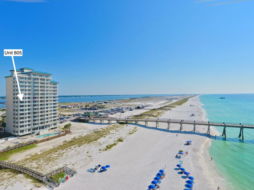 GULF FRONT CONDO located in the Inn at Summerwind. This 3 Bedroom, 3 Bathroom corner unit is located on the 8th floor. Sold with a highly sought after assigned covered parking space. This beautiful condo features Panoramic views of the Gulf of Mexico, Gulf front Living Room with balcony access and Master Bedroom leads to the expansive wraparound balcony. Sold Fully Furnished and ready to be enjoyed by you and your guests! Amenities include community pools, BBQ grills, beach access, gym and more. Navarre Beach is one of the last places with the old Florida feel with quaint beaches, biking and walking paths, fishing pier, Gulf Island National Seashore and more. Buyer to verify all information important to buyer including, but not limited to condo size, room sizes, HOA, etc.