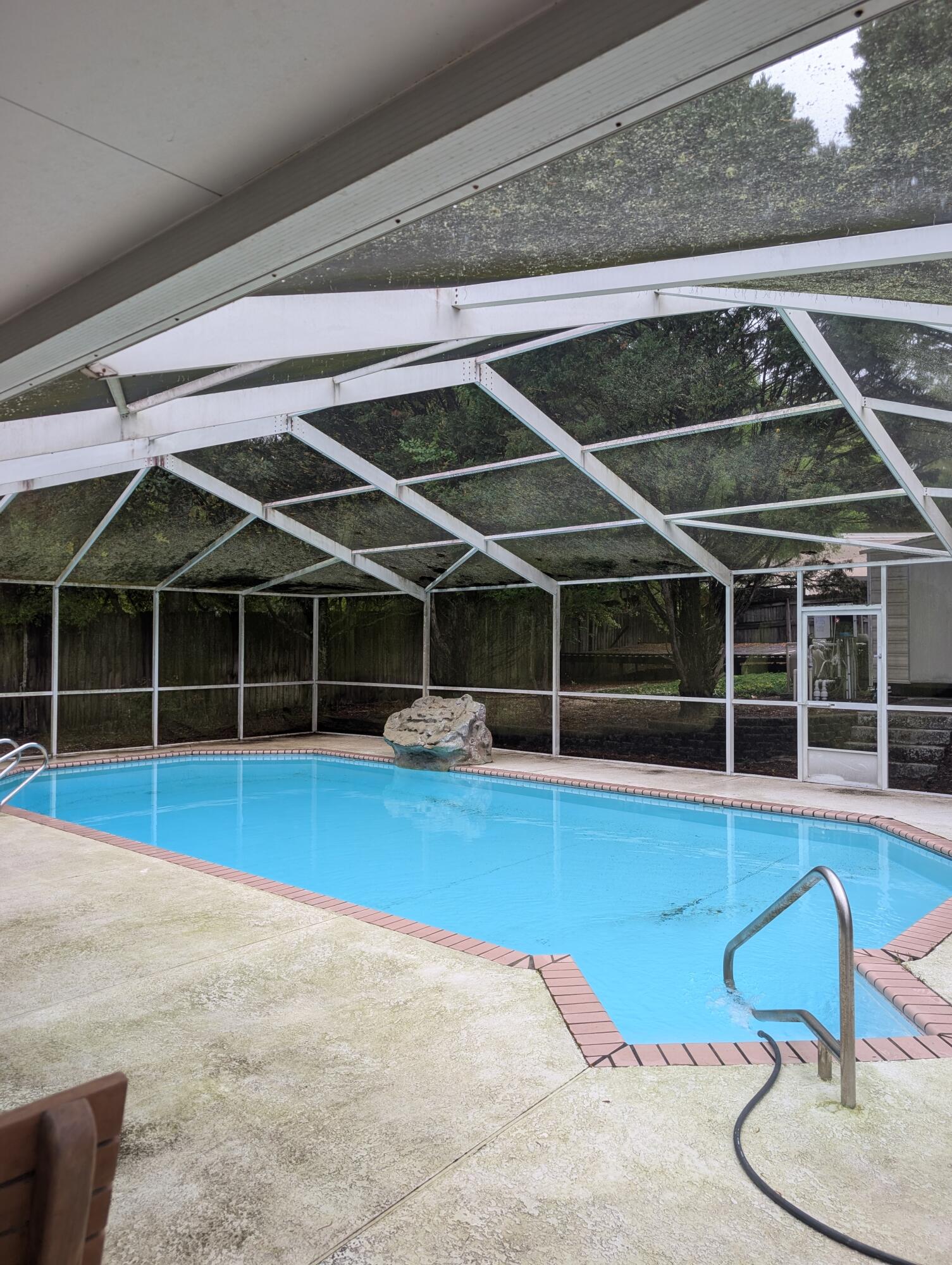 This is a great CUSTOM BRICK RANCH ! SUPER convenient location with Screened in Salt Water Pool! NEW roof in 2023! Also, potential parking in back for up to a 27ft RV! A place for all your toys! The 3 Bedroom, 2 Bath split bedroom plan has a great feel! There is a 12x 20 Florida Room for extra space to spread out! The primary bedroom is a generous 17 x13 and easily fits a king bed! Fenced yard helps with the little folks and pets. There is updated granite counter tops and backsplash in the kitchen! Come make this your HOME! New water heater and HVAC with acceptable contract.