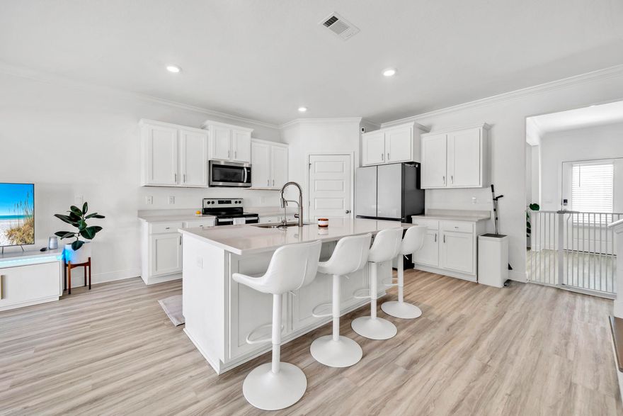 Room for everyone + investment potential near 30A! Less than 4 miles from the beaches along Scenic 30A, this short-term rental-friendly community offers a pool, walking paths, and ponds, plus a prime location central to both Destin and Panama City Beach. This spacious home offers 5 true bedrooms, 3 full baths, and multiple living areas--providing the flexibility today's buyers want. With a bedroom, full bath, and flex space on the first floor, the layout is ideal for hosting guests, creating a private office, or designing a game/media room. Upstairs, you'll find a spacious primary suite with a tiled shower, soaking tub, and walk-in closet, along with 3 more bedrooms, a den, and a convenient laundry room. That's 5 bedrooms PLUS flex space and a den--plenty of room for large households or groups.
Set on one of the largest lots in Walton's Landing, this property also features a fully fenced backyard, perfect for outdoor entertaining or simply relaxing in privacy. A 2-car garage provides ample storage.
Whether you're looking for a full-time residence with room to grow, a second home with space for visitors, or a strong investment property in a rental-friendly neighborhood, this home delivers on every front.