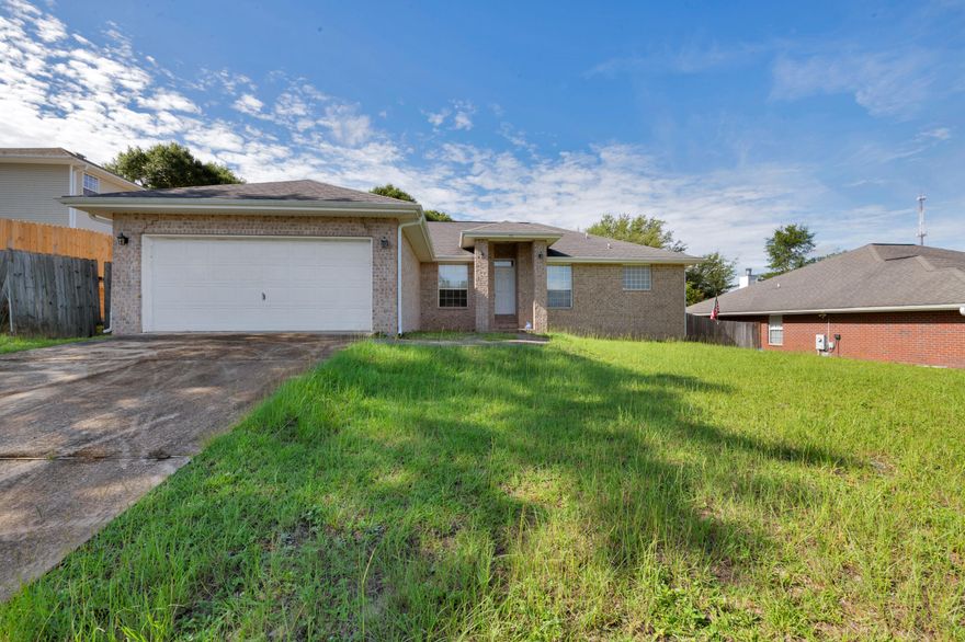 3br/2ba contemporary brick home located in Old Bethel Estates! Includes formal dining room, bonus room to the right of the entrance that can be used as an office or playroom. Master bedroom includes separate his & her walk-in closets, separate vanities, garden tub and shower. Large backyard for the kiddos and/or pets! Home has defective drywall and is priced accordingly.