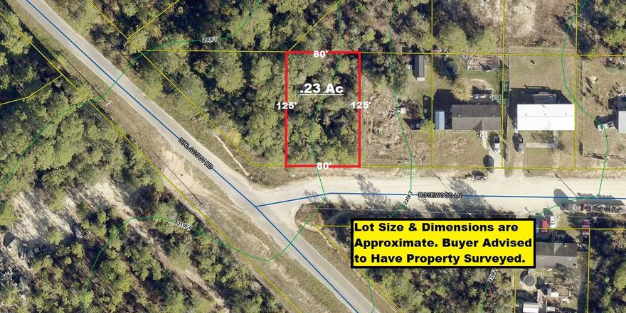This 80x125 wooded lot is just under 1/4 acre and only about 30 feet off paved road in growing Mossy Head community of Defuniak Springs. Property is located minutes from Blackstone Golf Course and I-10. Defuniak Springs & Crestview apx. 20 minutes and apx. 40 minutes to Niceville & Eglin AFB. No utilities currently on the property but power on street. Public water is available with paid tap fee (verify availability and cost with Mossy Head Water Works). Septic would be required. Manufactured homes allowed!