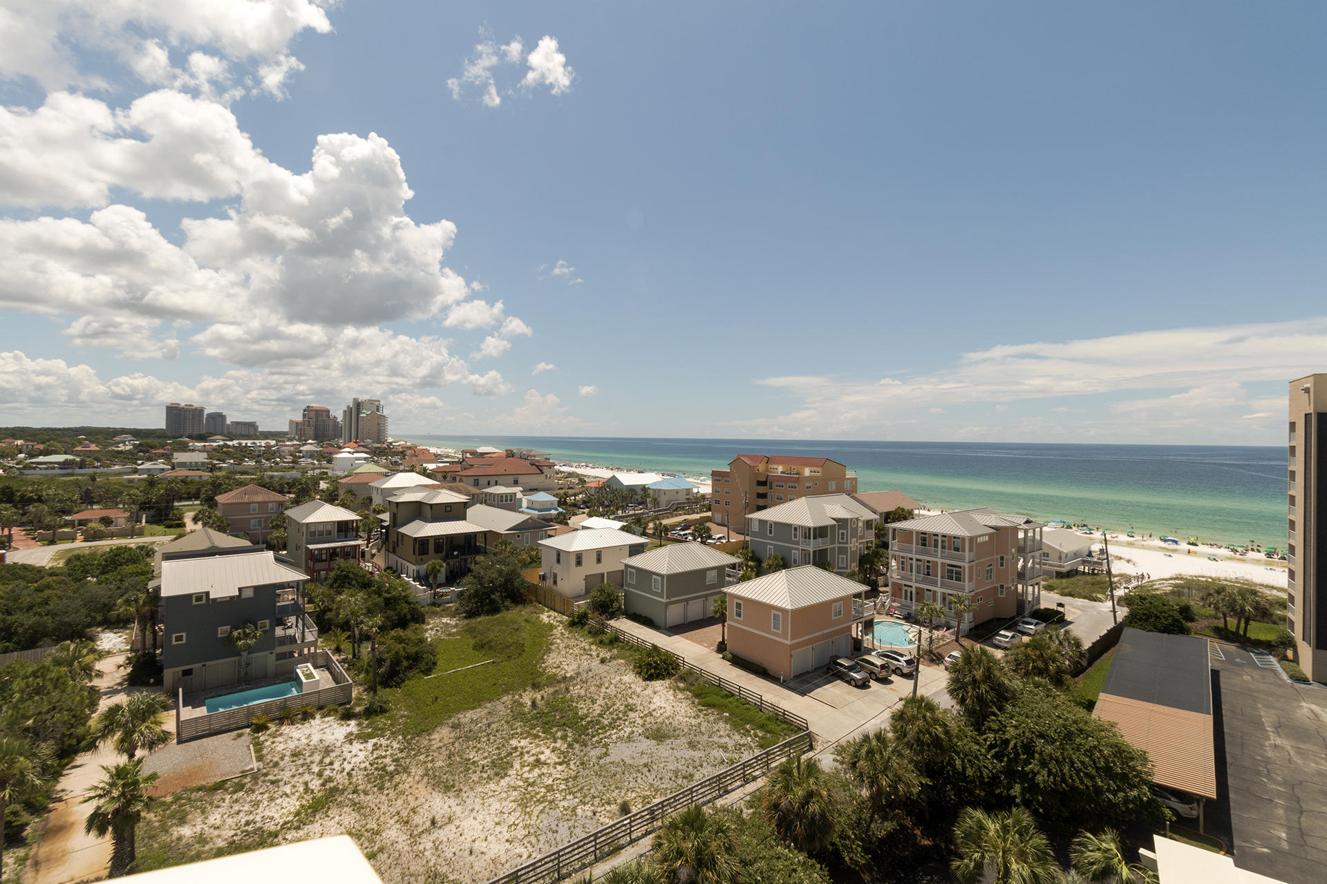 Don't miss this amazing opportunity to own a one of a kind, top floor, end unit at Mainsail. This furnished, 2BR/2BA, 1,340SF unit has been completely renovated with a unique opened floor plan. As you step into the unit you will be greeted by Bay & Gulf views. There are 2 large balconies, one that over looks the tennis courts and mainsail property and a gulf side balcony off the living & master bedroom. The kitchen has a open design with granite countertops, breakfast bar, kitchen island, and utility closet with washer/dryer. The living room has vaulted ceiling with access to both balconies and views of the Gulf & Bay. The master suite has amazing views, balcony access, large walk-in shower & plenty of closet space. Don't miss out of this a gorgeous unit. See you at the Beach!