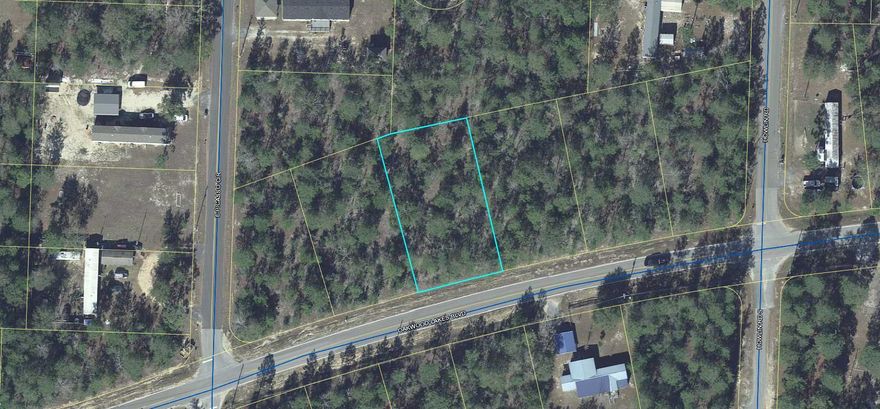 Nice wooded lot in the Oakwood Lakes Estates neighborhood only a short drive from DeFuniak Springs on Hwy 90. Build you own home or install a mobile home on the lot. Lake nearby with fishing allowed from right of ways. Buyer to confirm all dimensions, zoning, and utilities. Water provided by DeFuniak Springs and septic tank is required.