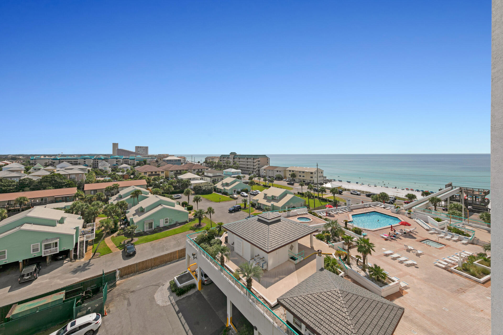 This lovely condo is your ticket to the fabulous beach lifestyle. Expansive view of the Gulf of Mexico from the balcony. Balcony access from both bedrooms and living room. Stylish decor and ready for making vacation memories and/or cashing in $$$ on vacation rentals. Destin Surfside provides the hot water. The sky bridge or just crossing the road gets you to the beach. Great amenities include pool, tennis, covered parking, and a garage within the covered parking, onsite restaurant and more. This condo is also configured to lock out the 2nd bedroom if desired. The pedestrian/ bike path is a great way way to check out all the fun restaurants and attractions in the area. Buyer to verify all information.
