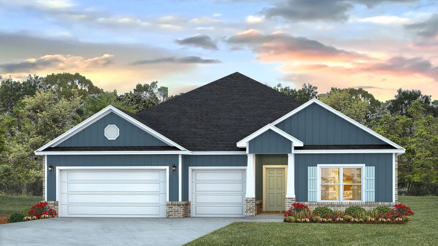 Welcome to 98 Grass Owl Loop, a new home at Owl's Head Farm in Freeport, Florida. This home is ready for move in and is situated on a corner lot. The expansive foyer leads into a thoughtfully designed open concept living space with 9' ceilings. This four bedroom, 3 1/2 bath home features over 2,800 SF of living space. To your right, two spacious bedrooms share a modern pass-through bathroom. The heart of the home is the beautifully appointed kitchen, with quartz countertops, large pantry, sleek stainless-steel appliances, an oversized island. An adjacent dining nook is full of light with large windows. The living and formal dining areas flow seamlessly with EVP and doors leading out to an oversized covered patio drawing in natural light and providing views of the backyard. The living, dining and primary bedroom have tray ceilings adding to the upgraded feel of the home. Tucked privately at the rear, the owner's suite offers a peaceful retreat with a spa-inspired en-suite bathroom featuring a double vanity, walk-in shower, soaking tub, and a substantial walk-in closet. An additional bedroom with its own bathroom, walk in closet and dedicated study is thoughtfully positioned for privacy and ideal as a guest bedroom.

Additional highlights of the Camden floor plan include a covered patio for outdoor relaxation, and laundry room with washer and dryer hookups with room for storage or customization, and a three-car garage. The Camden's functional layout and refined finishes make it a standout choice for modern living. Schedule your tour today.