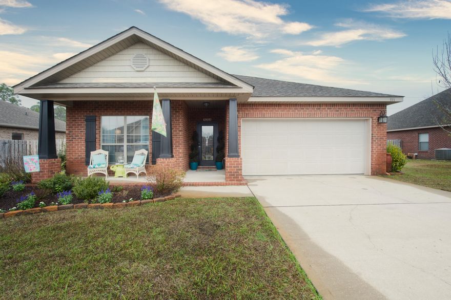 This home is in very good condition & has been very well maintained. The home offers a split floor plan and upgraded stainless appliances throughout! Sitting on a nice sized lot, this 4 bedroom 2 bath home offers plenty of room for a growing family and/or would be a nice option for someone looking for the perfect retirement home in a quiet neighborhood. Only minutes away from popular Scenic 30a and the sugar white sands of the beautiful gulf coast beaches. Recent improvements include: 20x20 deck, new fans & lighting in both baths, backsplash in kitchen, fan/lighting in MBR, lighting over master vanity, all of interior has been painted, 4 zone irrigation system on well, shutters up front, outdoor garage lights, front & back porch light fixtures and cabinets in laundry room. Will go fast!