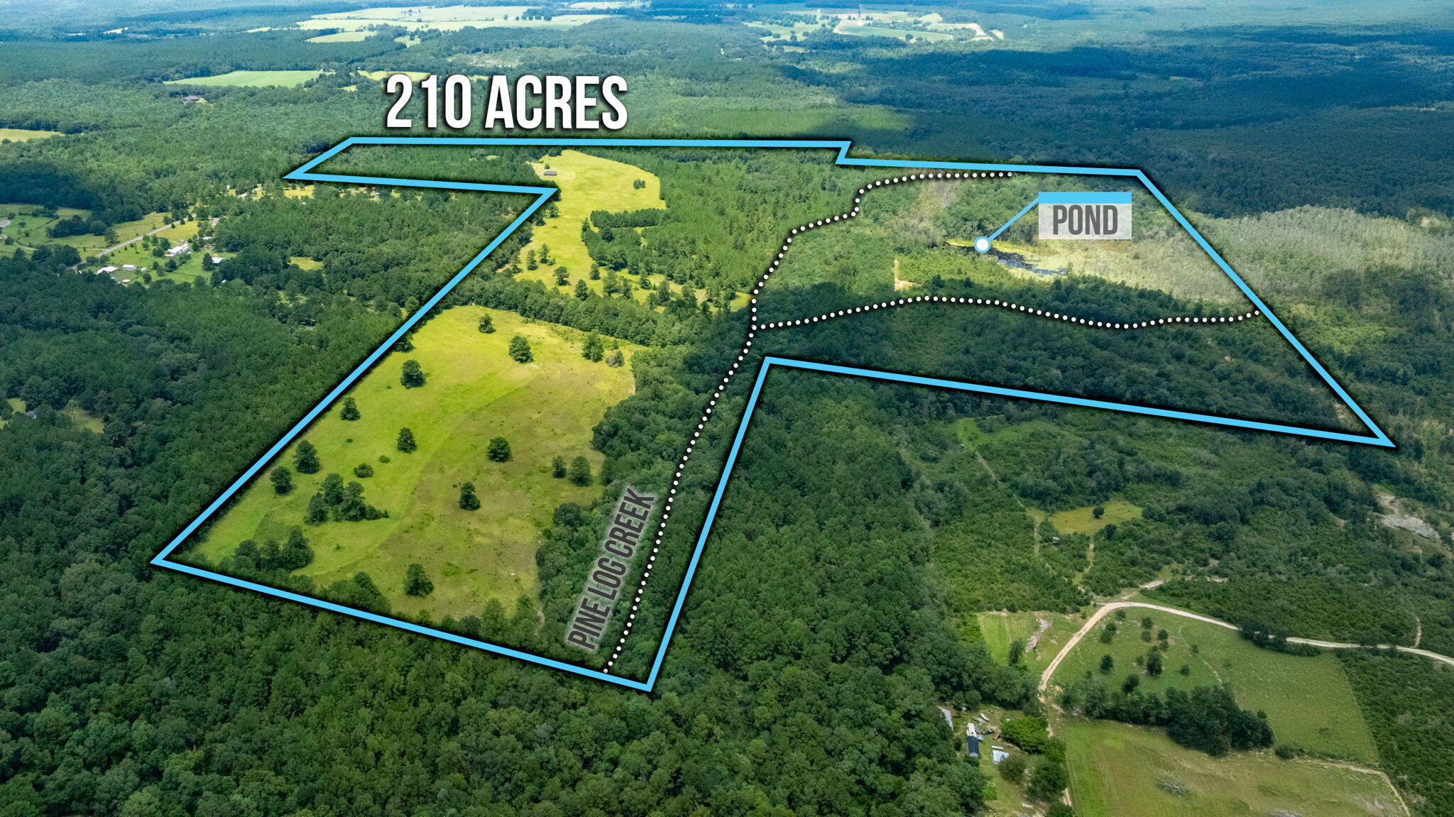 Escape to 210 breathtaking acres in North Walton County--where rolling green pastures, towering pines & oaks, and winding creeks create the perfect country retreat. Of these 210 acres, approximately 120 acres are protected by a conservation easement. But here's the best part--horses are welcome! A charming 1,700 SF farmhouse, built in 2017, features a cozy wood-burning fireplace and a spacious kitchen with stainless appliances. Bring your animals, your ATV, or your hunting gear--this is a true sportsman's paradise. With a pond, partial chain-link fencing, and paved road access, this rare gem is priced to sell. Don't miss out--opportunities like this don't come twice!