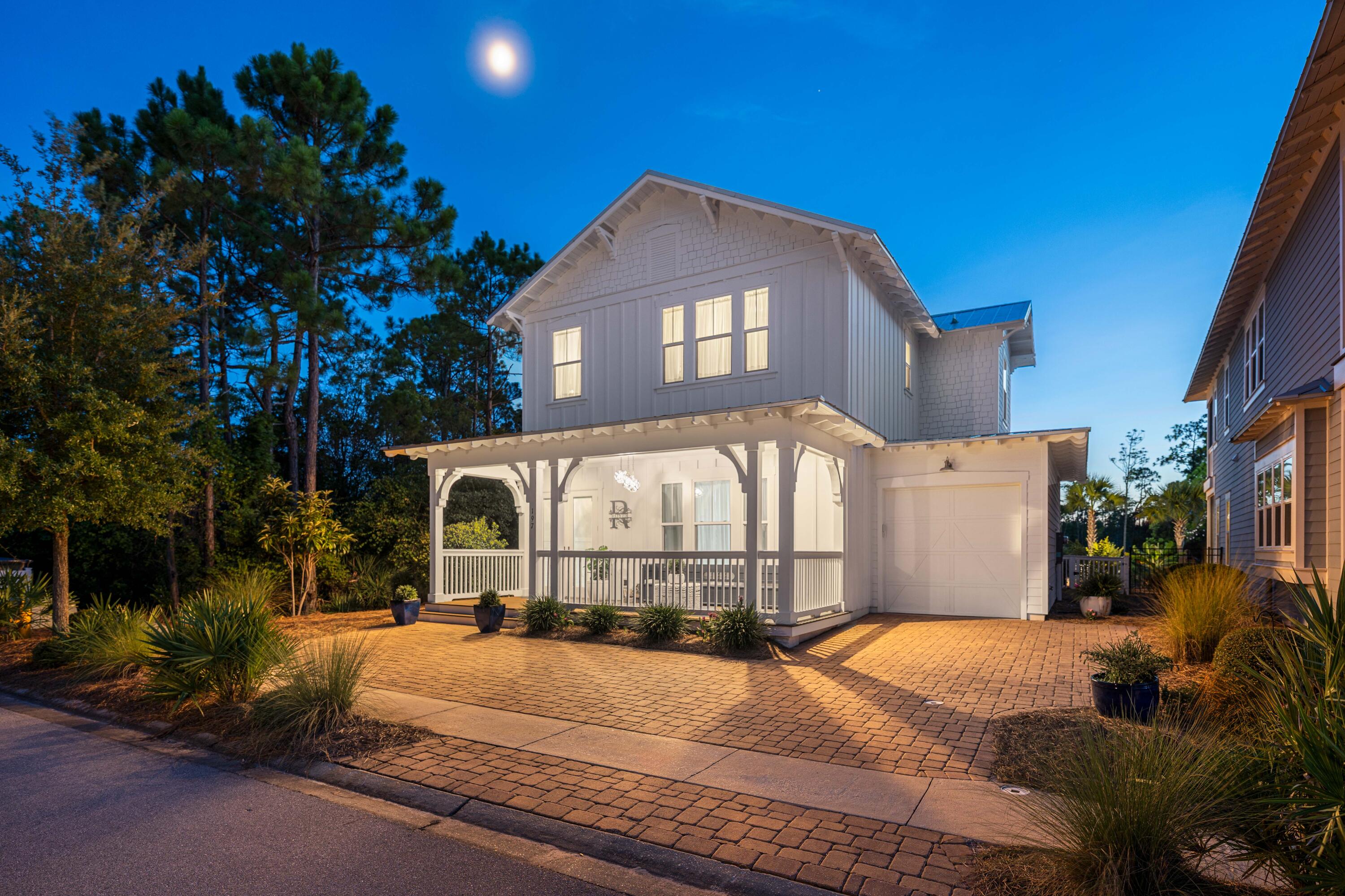 Nestled on one of the most serene lots in Seagrove's coveted NatureWalk at Seagrove, 197 Prairie Pass is a beautifully designed 4-bedroom, 3.5-bath beach home offering the perfect blend of luxury, privacy, and 30A lifestyle. This two-story retreat backs to the 15,000-acre Point Washington State Forest and overlooks a peaceful pond with otters and picturesque sunset views, creating a rare sense of seclusion while being minutes from the beach.Inside, you'll find a bright open-concept first floor ideal for entertaining, leading to a screened-in porch and expansive turf-lined backyard--perfect for relaxing or hosting. The upstairs primary suite features a private balcony with tranquil water views, and a generous second-floor flex space provides room for media, games, or a simple escape provides room for media, games, or a simple escape. Thoughtful upgrades and a soft coastal palette complete the interior.
Located just steps from Greenway Trails, the home also offers quick access to two public beach access points and the bustling 30A lifestyle. Residents of NatureWalk enjoy premier amenities including three resort-style pools, pickleball courts, half basketball court, outdoor fitness stations, and a playground.
Whether you're searching for a full-time residence, vacation home, or rental opportunity, 197 Prairie Pass delivers a rare combination of peace, proximity, and high-end coastal living in one of 30A's most sought-after neighborhoods.
