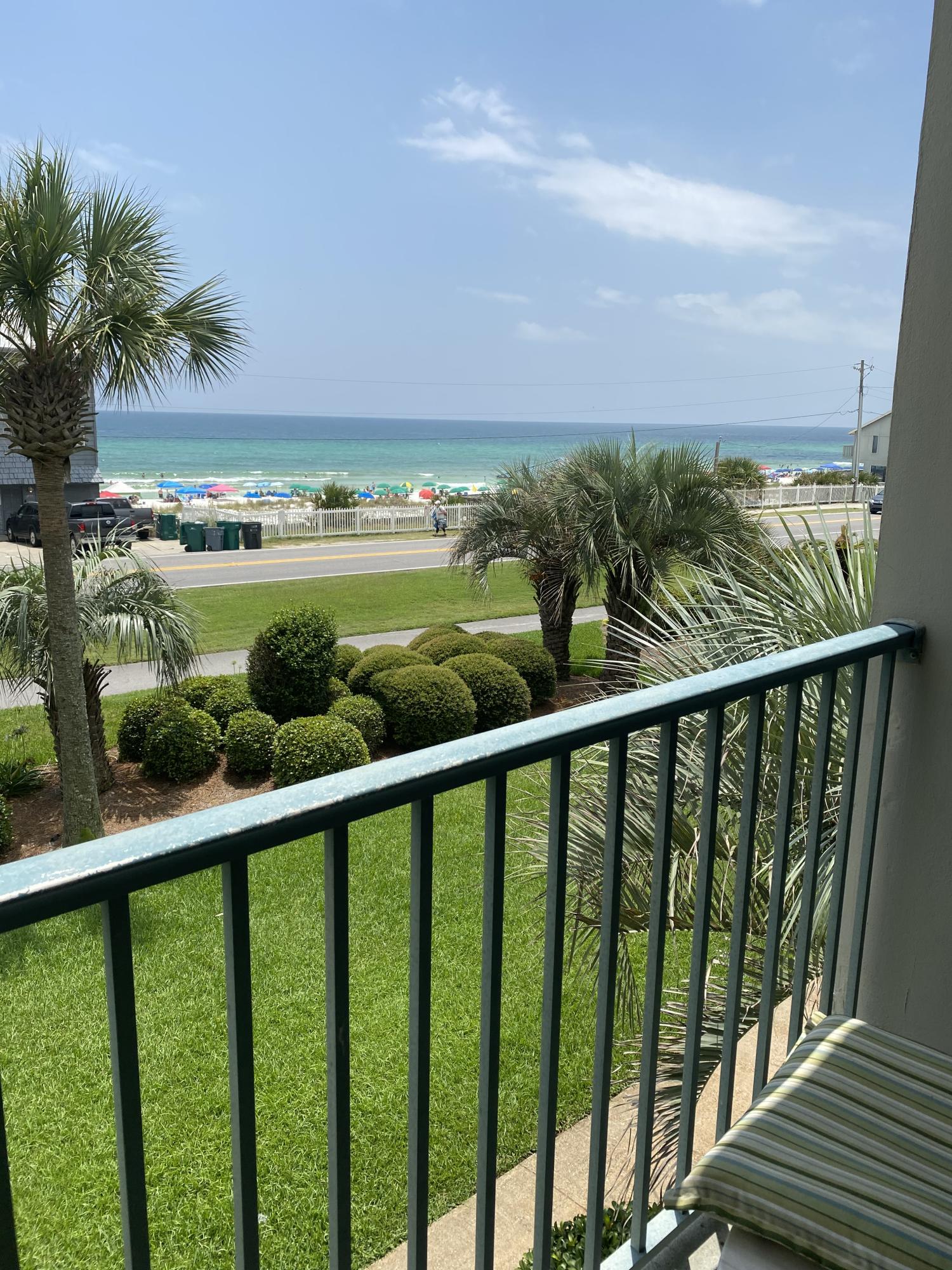 Front row townhouses at Gulf Winds East do not come on the market very often, so do not delay as this one should not last long! Has good bones and with a few updates can be stunning! Rental Projections put this property at approximately 10% capitalization rate!