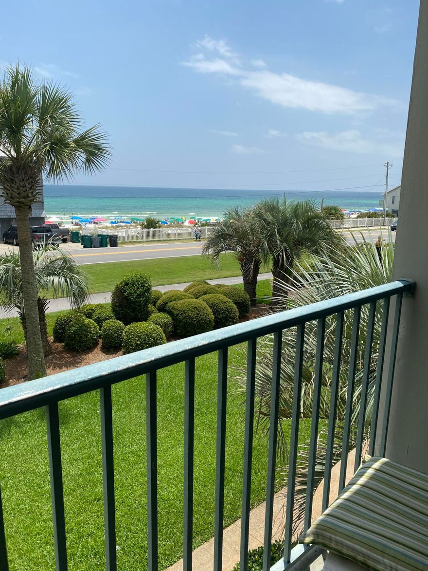 Front row townhouses at Gulf Winds East do not come on the market very often, so do not delay as this one should not last long!  Has good bones and with a few updates can be stunning!  Rental Projections put this property at approximately 10% capitalization rate!