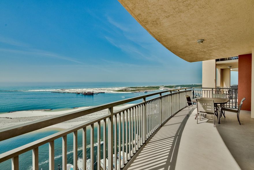 With over $100,000 in gross rental projections this rare to market, East tower 4 bed/4 bath luxury condominium is a must see and PRICED TO SELL! Stunning views abound of the Gulf of Mexico, East Pass, Destin Harbor and Bay from over 500 sq feet of wrap around balconies. Dare I say the interior is just as exquisite with pecan wood floors, fresh paint, painted cabinetry for a light/coastal feel, high end designer furnishings, marble bathroom floors, and designer lighting. The master suite features private access to the large balcony and a large master bath. Other features include a bunk room with private bath, 2 additional bedrooms with full baths and a shared private balcony. Escape to the luxury of the only full service resort in the Destin Area. Unmatched 360 degree views and amenities