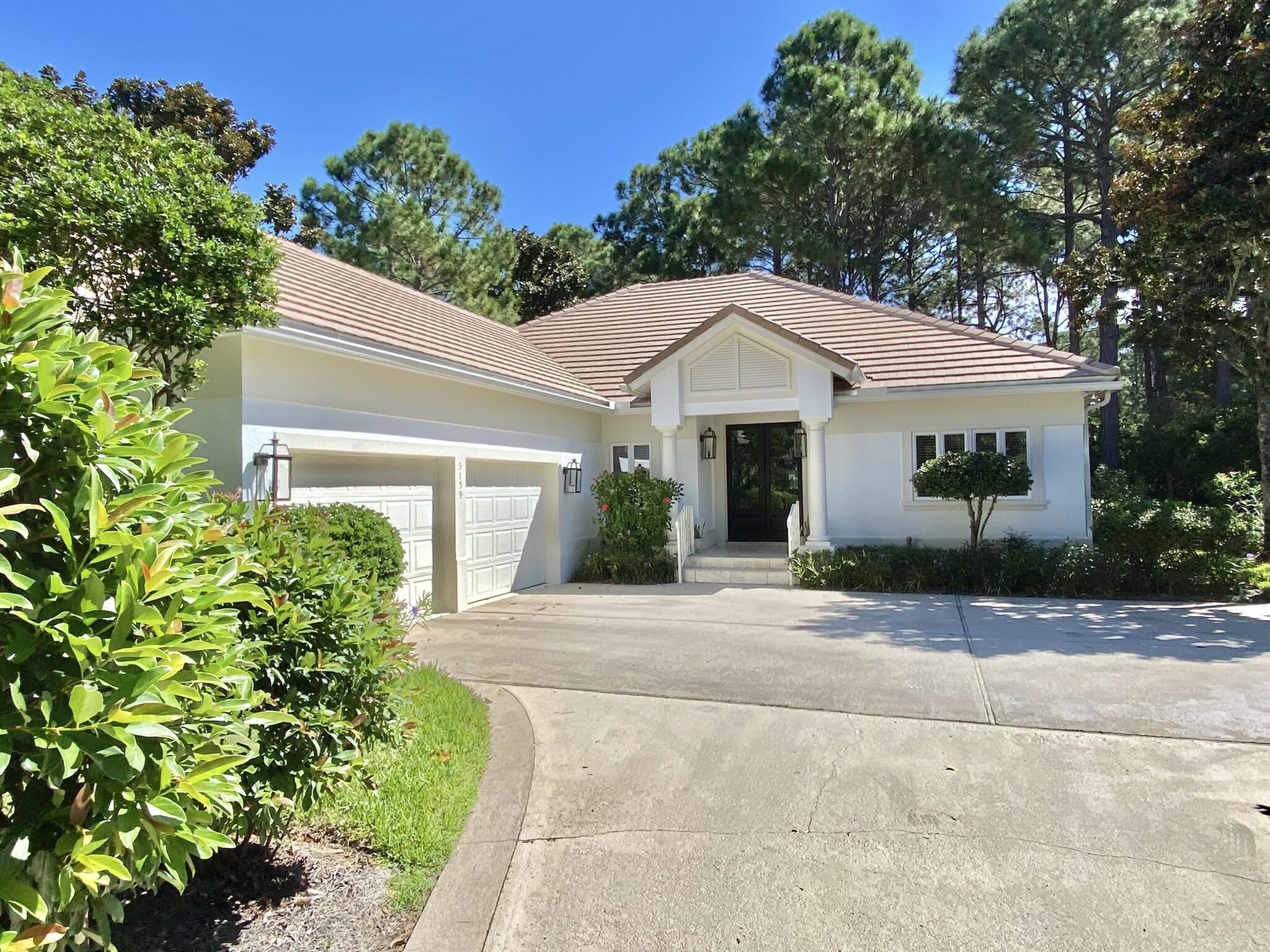 This Coastal Style single-level home is located on the Private Burnt Pine Golf Course. This highly sought-after neighborhood is gated with security inside Sandestin Golf & Beach Resort. Enter the landscaped driveway providing privacy to the home. There are 6 parking spaces in addition to the 2 1/2 car garage, room for a golf cart! The new slate roof comes complete with new underlayment, plywood and gutters that surround the entire home. The double door entrance provides a glimpse of the colorful scenery and golf course beyond the screened-in porch with a vented built-in grill & mini-frig. The owner added a closet to the office making it a 4th bedroom with a window, if desired. Note: the square footage of the home was appraised at 2,475 not 2265.