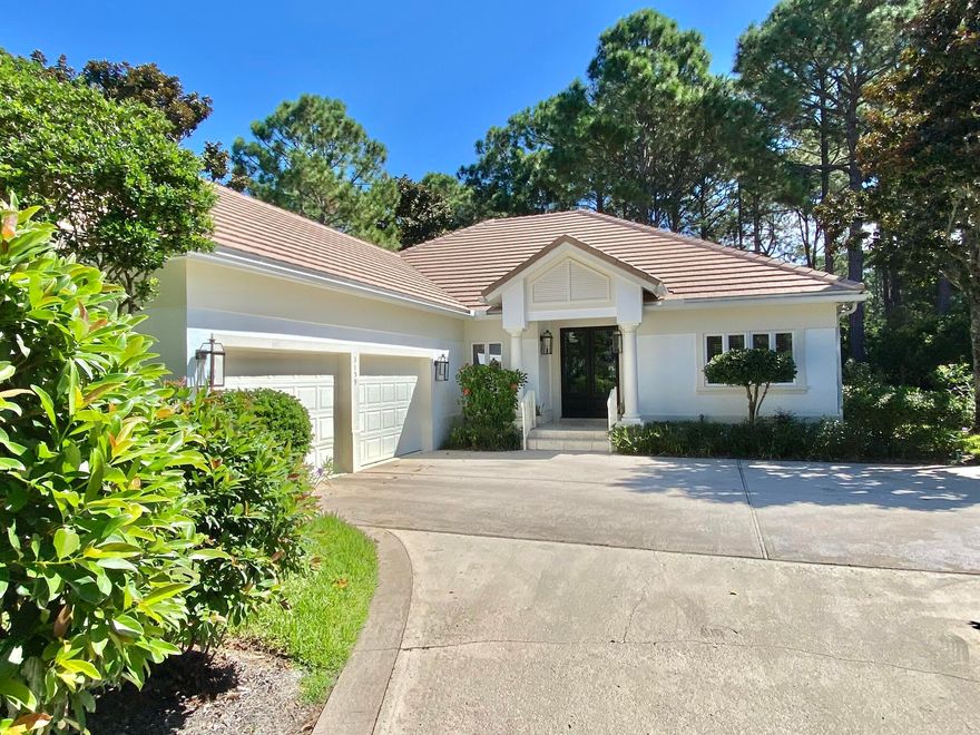 This Coastal Style single-level home is located on the Private Burnt Pine Golf Course. This highly sought-after neighborhood is gated with security inside Sandestin Golf & Beach Resort. Enter the landscaped driveway providing privacy to the home. There are 6 parking spaces in addition to the 2 1/2 car garage, room for a golf cart! The new slate roof comes complete with new underlayment, plywood and gutters that surround the entire home. The double door entrance provides a glimpse of the colorful scenery and golf course beyond the screened-in porch with a vented built-in grill & mini-frig. The owner added a closet to the office making it a 4th bedroom with a window, if desired. Note: the square footage of the home was appraised at 2,475 not 2265.