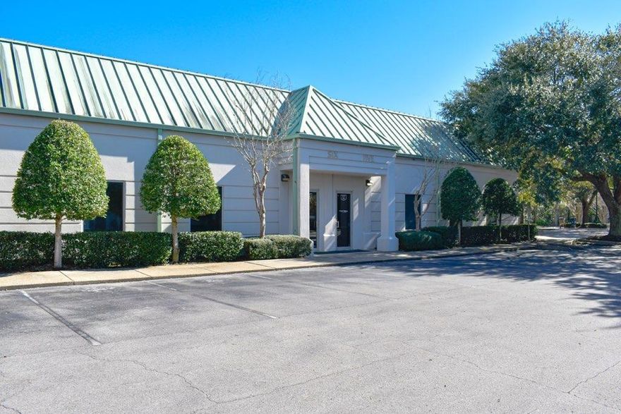Fantastic office space at the central location in Destin, FL that is in a very close proximity to Mid-Bay Bridge, Crystal Beach, and Destin Commons Shopping Center. This professional business complex is located right across from Lowe's, Rooms-to-Go, and Whole Foods. Unit 6A is 1884 sqft and features a reception area with a build-in desk, 7 individual offices, one conference room, a storage room, one bathroom, and a break room/ kitchen area. The building is facing Hwy 98, has a dedicated marque sign, and plenty of parking. The lease rate includes utilities and CAM.