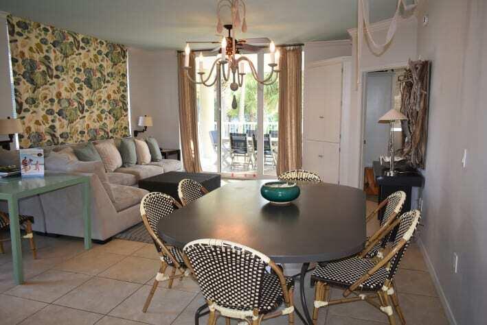 Don't miss this rare opportunity for a lanai condo at DestinWest. Thise condos are in great demand by owners and guest alike. This particular condo is an end unit which makes it even more in demand. It has been professionally decorated and is a prime location. Please note that it does include all furniture and also comes with a private garage. The lazy river and your own private hot tub and grill are right outside your door and the beach is a short walk away. DestinWest has a something for everyone. The close proximity to water sports, eating establishments, the beach the bay and all of the water features of DestinWest, There are even boat slips available for a separate fee for the fishing or boat enthusiasts. Don't miss out on this very desirable condo.