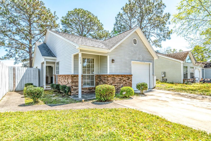Looking for a great home ust minutes from Eglin AFB, Hurlburt AFB, NWFSC, and within a 15 minute drive to the gorgeous Emerald Coast? This house has you covered! This 2 bedroom 2 bathroom home features an open, split floorplan that is perfect for entertaining. It also features vaulted ceilings in the main living areas and a gorgeous fireplace that catches your eye as you walk in. Outside you will find a fully fenced, private backyard with a patio perfect to relax on after a long day. This home also features an attached single car garage making loading and unloading in the rain a breeze. Schedule your tour today!
