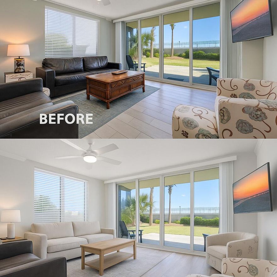 &#10024; Added Rendered Photos &#10024;These show how the condo would look with modern updates -- including new light oak LVP flooring, updated furnishings, and fresh coastal finishes.Welcome to your ideal beach retreat at the Island Princess on Okaloosa Island in beautiful Fort Walton Beach! This spacious and well-appointed first-floor condo is perfect for family vacations or tranquil getaways. With three bedrooms and three full baths, everyone in your group will have ample room to relax, unwind, and enjoy a touch of paradise.One of the standout features of this condo is its convenient first-floor location. No need to worry about stairs or elevators--simply step outside to access the pool, beach, and other amenities. This condo is also a sought-after corner unit, offering enhanced privacy and a more open feel. Plus, it has the largest patio in the complex, perfect for spreading out with family and friends. Best of all, the property offers direct access to the white sand and turquoise waters of the Gulf. Okaloosa Island is one of the Emerald Coast's most charming spotsrelaxed but still right in the heart of everything. You're minutes from dining, shopping, and family attractions in Fort Walton Beach, with Destin's HarborWalk Village, golf, and nightlife just a short drive away. Whether you're looking for a personal beach retreat or proven rental income, this condo delivers it alllocation, lifestyle, and return on investment.