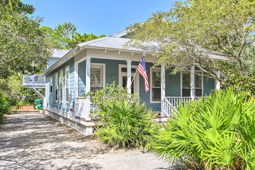 This single-level, two-bed, two-bath beach cottage has a bonus which offers a separate one-bedroom carriage house in the sought-after neighborhood of Grove by the Sea. The location is only minutes from Seaside, Florida, and is situated in a unique community tucked underneath a canopy of natural Florida oaks. The beach access is conveniently located at the south end of Andalusia Avenue minutes from the cottage. Naturally maintained walking trails lead to both of the community pools and tennis courts .Please view document section for additional info. All measurements are deemed accurate but should be verified by the buyer.