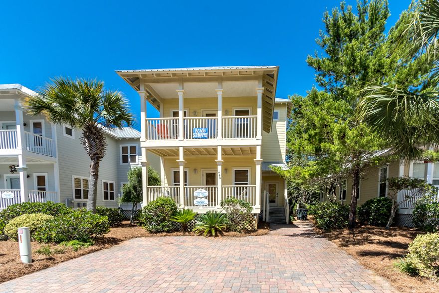 If you've been searching for an income producing property near the beach this is your home. Florida Cottage tucked away in a gated beach community just off 30A. Newly painted interior and exterior, updated appliances, furnished and rental ready. Hurricane impact doors and windows. Old Florida Village is well established community.This home backs up to a wooded area. This home is within walking distance to the beach and Gulf Place.