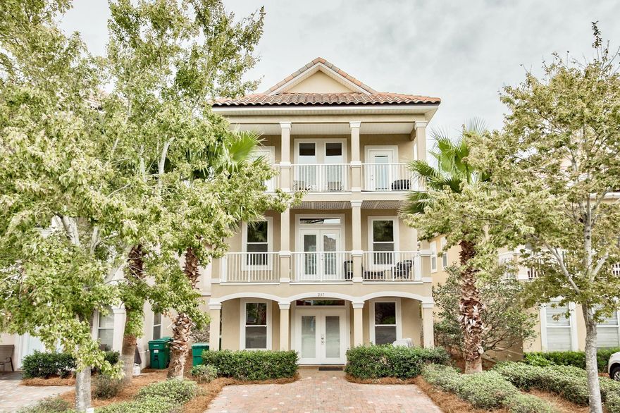 Welcome to ''Ocean Breeze''. This beautiful home has been completely updated from New Floor, Walls, Furnishings, A/C and etc. The Villages of Crystal Beach has so much to offer with being a Gated Community with one of the largest pools in our area and a Trolly to use to take you to the beach if you decide not to walk to the Sugar White Sand that only Destin has to offer! This 3 Story home is the largest of plans in the Development and poolside which is a rare find. This is the perfect second home or Investors Dream! The massive Master Suite is on the first floor along with the kitchen, living room and dining room. The Second floor has an additional Living area with wet bar, 2 bedrooms and additional bathroom. The Third floor has 2 additional bedrooms with balconies and a Bunk room!