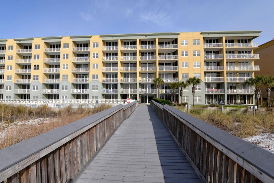 OVER $35,000 IN 2015 NET RENTAL INCOME AS OF OCT. 1ST! Direct gulf front 3 bedroom, 3 bath plus bunks unit at Waters Edge on Okaloosa Island! It sports ten foot ceilings, granite counter tops, breakfast bar, & laundry with stackable washer & dryer. From the living room and master bedroom you can walk directly out on the balcony for gorgeous gulf vistas! Other features include: tile throughout except for guest bedrooms & a luxury master bath. Waters Edge is a very desirable gulf front complex located on Okaloosa Island. It features a 5000 square foot seasonally heated pool, covered parking, work out facilities, BBQ grills, gazebo, & best of all IT'S RIGHT ON THE BEACH!!