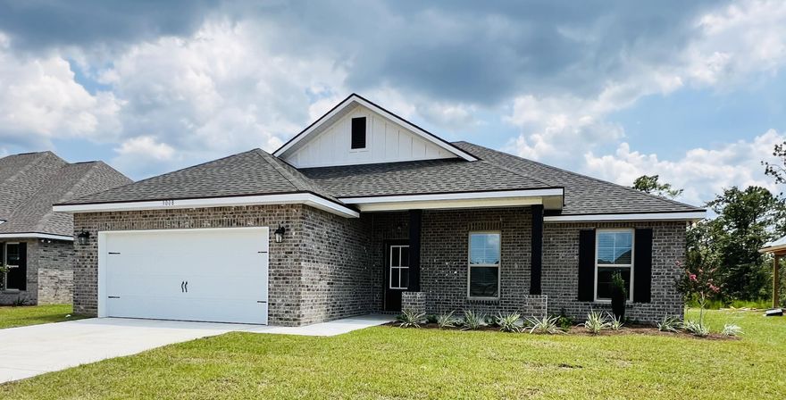 Awesome builder rate incentives and FREE window blinds OR front gutters plus a smart home package (restrictions apply)!The RODESSA IV H in Patriot Ridge community offers a 4BR, 2BA open design. Upgrades added (list attached). Features: double vanity, garden tub, separate shower, and walk-in closet in master bath, kitchen island, walk-in pantry, covered front porch and rear patio, recessed lighting, crown molding, ceiling fans in living and master, framed mirrors in all baths, smart connect Wi-Fi thermostat, smoke and carbon monoxide detectors, landscaping, architectural 30-year shingles, flood lights, and more! Energy Efficient Features: electric water heater, a kitchen appliance package with an electric range, vinyl low E MI windows, and more! Energy Star Partner.