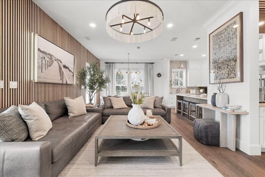 WOW!!! This property is a showcase with its luxury appeal and impeccable condition. It was totally renovated to the studs in 2024 with walls, floors and new layout upstairs and downstairs. EVERYTHING is brand new!  Upscaled furnishings by designer. Gourmet kitchen with top-of-the-line appliances including an oversized fridge, custom cabinetry, and breathtaking Taj Mahal quartzite countertops. Quality small appliances (Wolf) plus all brand-new housewares - fully stocked. High-end renovated bathrooms - top notch showers, self-standing tub and all smart toilets. This home is distinguished by its sophisticated designer touches and meticulous attention to detail. Upgraded fixtures, solid wood doors, wide plank engineered hardwood flooring throughout, and energy-efficient design with three separate climate control zones. In the backyard you are welcomed by a larger private pool and hot tub in addition to a firepit overlooking the lake. The property has wraparound balconies and front and back porches to enjoy the serenity. It is a 4 bed /4 ba two-story home, with one bedroom conveniently located on the first floor. It has hardly been lived in and easy to show. Destin Pointe is a Private, gated community with 24-hour security. The resort has two lakes, three pools, including a brand new Gulf-front infinity pool, hot tub, tennis/ pickle ball courts, tram service in season, and deeded beach access to 3000 feet of beach front, adjacent to an environmental preserve with easy access to the beach, Destin Harbor and Destin's East Jetties. There is an On-site guest services / concierge office. Kayak and paddle-board rentals are available onsite. Seasonal tram/shuttle service within the community to/from the beach. 