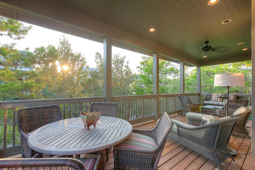 This distinctive WaterColor Park District residence offers an ideal location approximately 300+ yards from the Gulf front Beach Club and less than 500 yards from the Boat House on Western Lake. The front screened porch offers a cozy spot to relax and enjoy the nice summer breeze. Hardwood floors throughout this beautiful home providing for an open living, dining and kitchen all great for entertaining. An island in the kitchen gives way to a well-appointed space with stainless steel appliances and granite countertops. A powder room, office, mudroom and master bedroom and bath finish off the first level of this home.