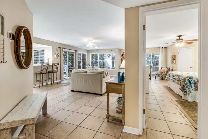 Ground floor turn key condo at the exclusive Hidden Dunes Beach Cottages. Unit 192 is the closest of the cottages to the beach access and across from the sport court. Tile throughout the entire condo, completely renovated kitchen, new furnishings, new tile surround in the showers, and more. Perfect split floor plan with an expansive open concept Living/Dining Room. Doors from family room lead onto your private screened-in porch ideal for protected outdoor meals or game night. Large master suite with walk in closet and private bath. Split bedroom plan for the utmost in privacy. This Beach and Tennis Resort is located on 27 acres of tropical forest and with a professionally staffed tennis complex. Live the life of luxury with your private deeded beaches with seasonal tram service to and from