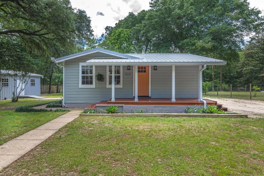If you are in the market for a head turner stop the car and look no farther. This renovated Southern charmer with unique touches is a must see. Your new home was pretty much completely renovated in 2019 with a new metal roof, new electrical, new plumbing, new water heater, new mini splits, and the inside speaks for itself. The inside comes fully equipped and has been completely redone from top to bottom from the exposed beams to the refinished original wood floors you find throughout the majority of the house. The outside is just as impressive with a large .81 acre lot that has a natural stream running through the back half of the lot, several producing fruit trees, a 12'x24' metal workshop, and to top things off you are only a few minutes away from downtown Crestview!