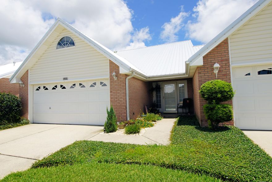 OPEN HOUSE SUNDAY, AUG 25, 2:00-4:00 Beautifully maintained and much in demand townhome that lives like a detached home but offers the happiness of someone else to do the yard work! Great location, between Hurlburt and Eglin and just a few miles to major shopping (Sams, Wal Mart, Lowes). Wide foyer entry with twin side lights opens to a living space that offers several furniture arrangement options. Kitchen and dining area feature a breakfast bar, new stainless appliances including French Door refrigerator, new quartz counter tops, tile flooring, and double pantry. Half bath and laundry room are nearby. The master suite is conveniently located on the first level. New owners will enjoy the separate shower, whirlpool tub, and double vanity. Guest bedrooms on second level share a bath. Two car garage, new storm door, covered porch, small wood deck and gas stub for your grill complete the exterior features.  HOA covers mowing, pruning shrubs, annual WDO inspection, annual pressure washing exterior and driveways and roof replacement. (just replaced with metal roof in 2018). Sprinkler system and lawn pump belong to and maintained by HOA. Seller offering an Old Republic limited  home warranty for Buyers' peace of mind. Security system installed but not activated.