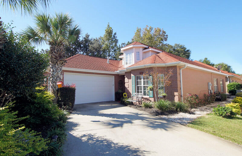 Home will be available 1 June, 2025 Custom Built Home located in Magnolia Plantation Gated Community in Mediterranean Village. This all Brick home with Open Floor Plan offers Solid Cherry Hardwood Floors throughout with the exception of Ceramic tile in all wet areas. Kitchen features 42'' Custom Cabinets with Hard Surface Countertops. Family Room offers built-in's along with Wet Bar. Cultured Marble in bathrooms. Master offers Whirlpool Tub and Separate Shower. 2 car garage and separate Utility room. Gas and Electric home. The home is currently occupied but can be shown on appointment basis.
