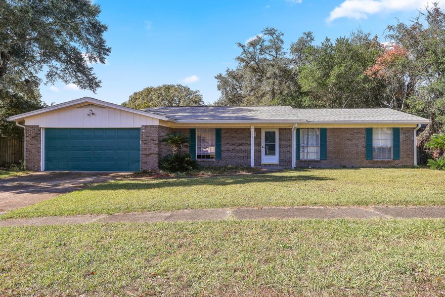 Move-in ready gem in the center of Fort Walton Beach.  Roomy 3 BR home is situated on a generous corner lot and is walking distance to Wright Elementary School.  This well-maintained home is convenient to everything, including both bases.  Features of this open-concept home include two spacious living areas, roomy kitchen with breakfast bar and pantry, large fenced back yard and large shed.  Major systems of the home have been recently updated including the electrical wiring, roof and AC.    This home is ready for your family!