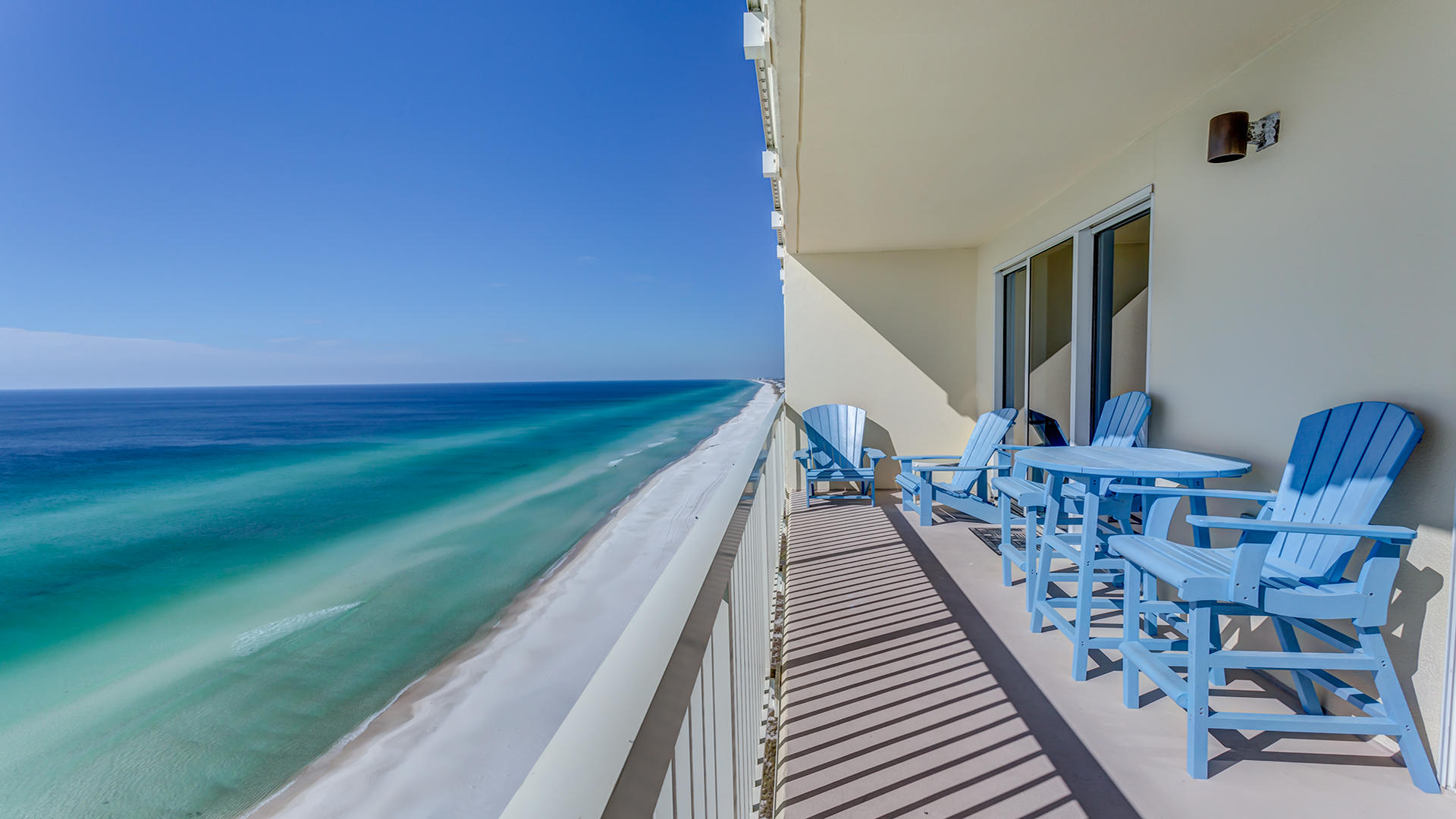 This beautifully furnished updated 2 bedroom condo also has a bunk room so it rents like a 3 bedroom! Features a Gulf Front master bedroom and living room with private balcony and endless water views. This condo features 9' ceilings, wood look tile flooring in the living area and bedrooms, custom backsplash with stainless steel appliances in the Kitchen. The master bathroom has an upgraded tile shower with frameless glass and double vanity sink with granite counters. New HVAC in 2016, New water heater in 2017. This condo is 2bd plus a bunkroom and the bunkroom has a window and a door, it really feels like a 3 bedroom.