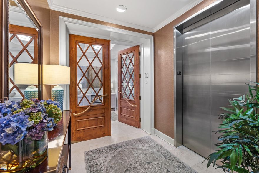 Rare Opportunity To Own The Highly Sought-After Darlington Floor Plan Located In Building 3 On The 16th Floor.  Offering Incredible Views In Every Direction Of The Choctawhatchee Bay, Gulf Of Mexico, City Of Destin & Fred Couples Signature Golf Course. This Residence Has Been Completely Remodeled With Exquisite Finishes Throughout.  Private Elevator Vestibule Off Foyer With Gorgeous Solid Alder Double Doors.  Upon Entering The Residence There Are 2 Guest Bedrooms, 1 With Balcony Access & Both With En-Suite.  Follow The Grand Hallway To A Dramatic Study Covered With Custom Knotty Walnut Trim & Finishes, Double Sided Gas Fireplace & Large Balcony.  Formal Dining Room Has Unique Wine Cellar With Barrel Storage Cabinet & Tall Wine Cooler.