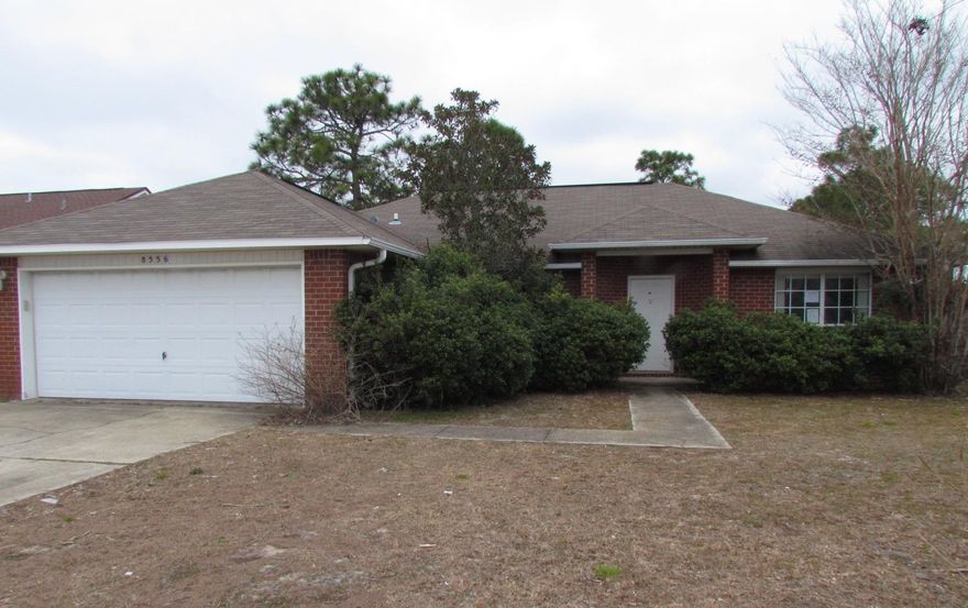 REO opportunity in Ross Crossing 3 bedroom, 2 bath house needing repairs. This is a split bedroom floor plan with open concept. When you enter the house the dining area is to your left with a window looking out to the front yard. The living room is straight ahead with sliding glass door to the back yard. The kitchen is large with a breakfast bar, breakfast area and plenty of cabinets and counter space, island and a pantry. The master bedroom is a good size, the master bath has double vanity with garden tub and walk in closet. The back yard is a good size and privacy fenced with a shed. Property being sold 'as is'. Buyer to verify all pertinent information as to satisfy themselves.